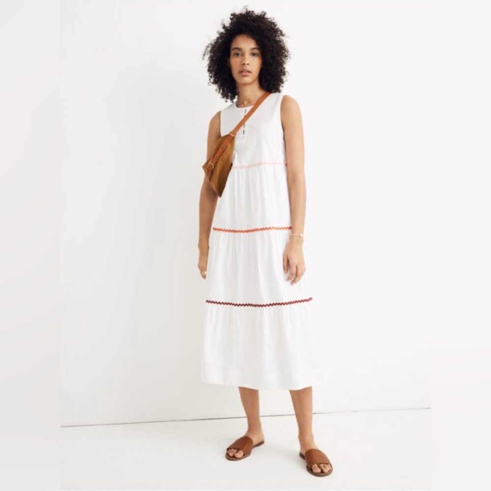 Madewell Poplin Swing Dress EUC Size Small